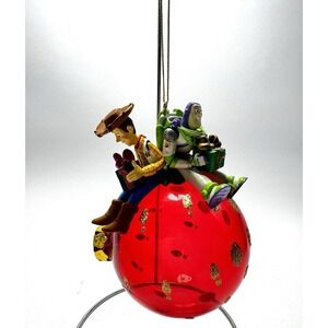 Disney Toy Story Woody Buzz Ornament Blown Glass Ball Disney China Rare